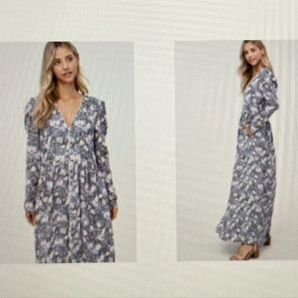 En saison floral midi dress women